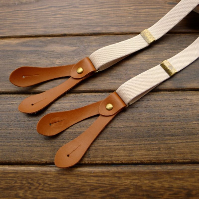 British Elastic Button Mens Strap