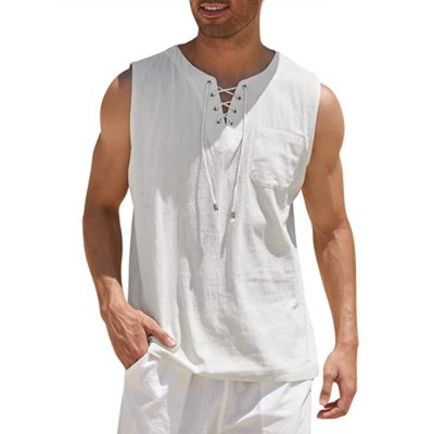 Men's Solid Color Casual Sleeveless Top