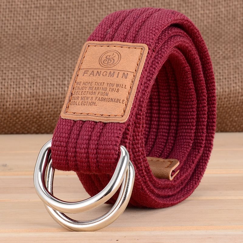 Men's Outdoor Casual Double Buckle Canvas Belt