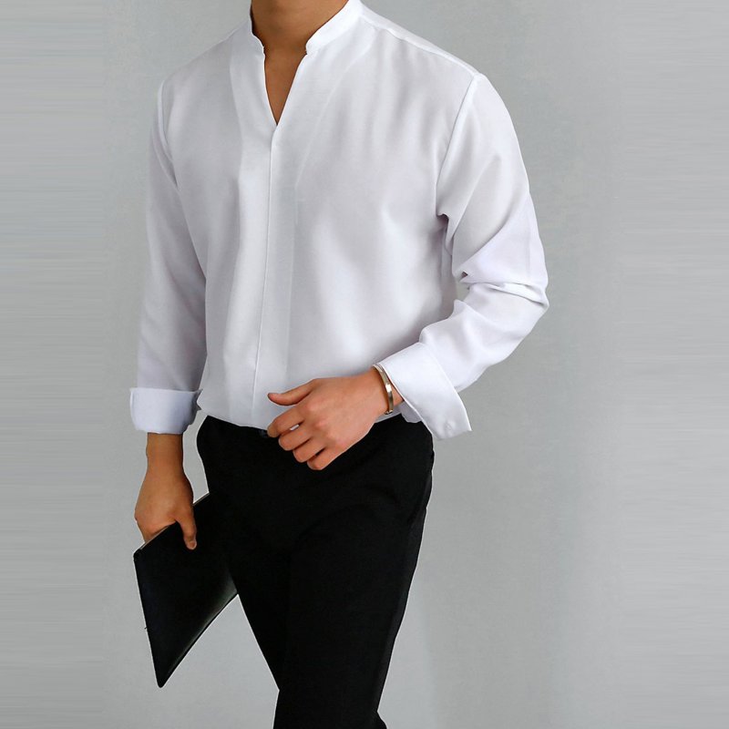 Gentlemans Simple Design Casual Vacation Shirt