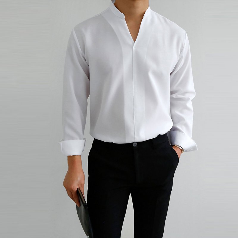 Gentlemans Simple Design Casual Vacation Shirt