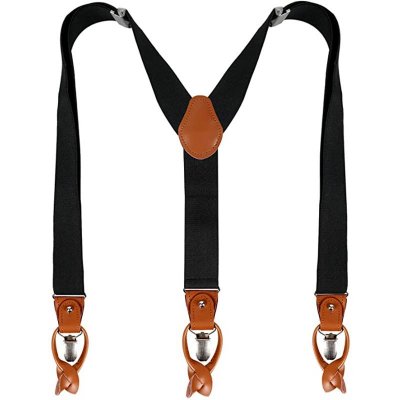 Men's Retro Casual Adjustable Stretch Solid Color Suspenders
