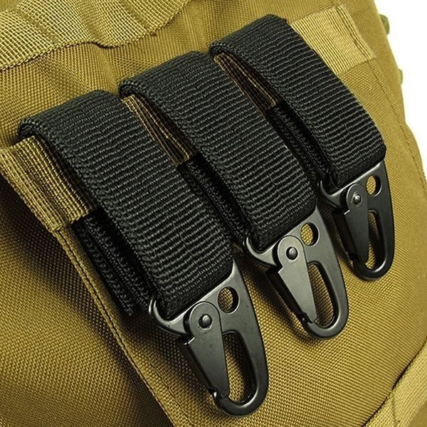 Outdoor Tactical Nylon Multifunctional Carabiner Belt Keychain
