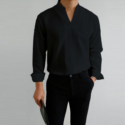Gentlemans Simple Design Casual Vacation Shirt