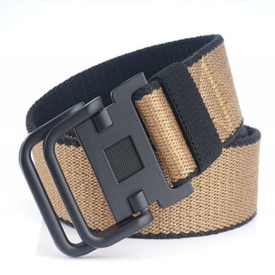 Men's Sports Casual Canvas Double Loop Metal Buckle Belt