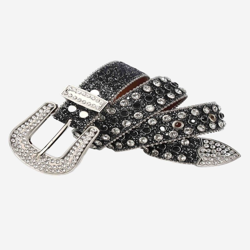 The Supermade Studded Rhinestone Hip Hop Belt