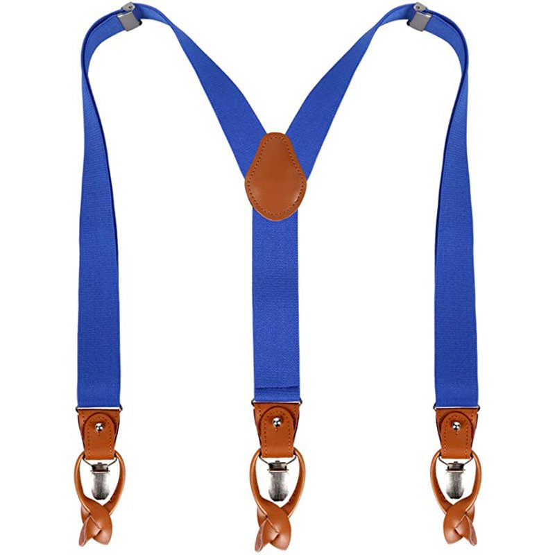 Men's Retro Casual Adjustable Stretch Solid Color Suspenders