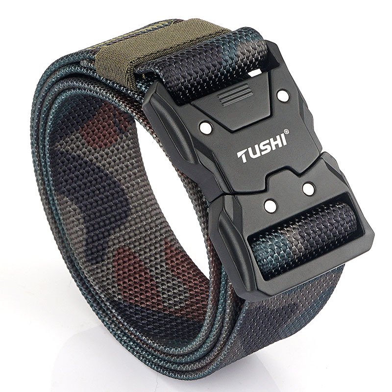 Men's Outdoor Training Nylon Tactical Quick Release Buckle Tooling Belt