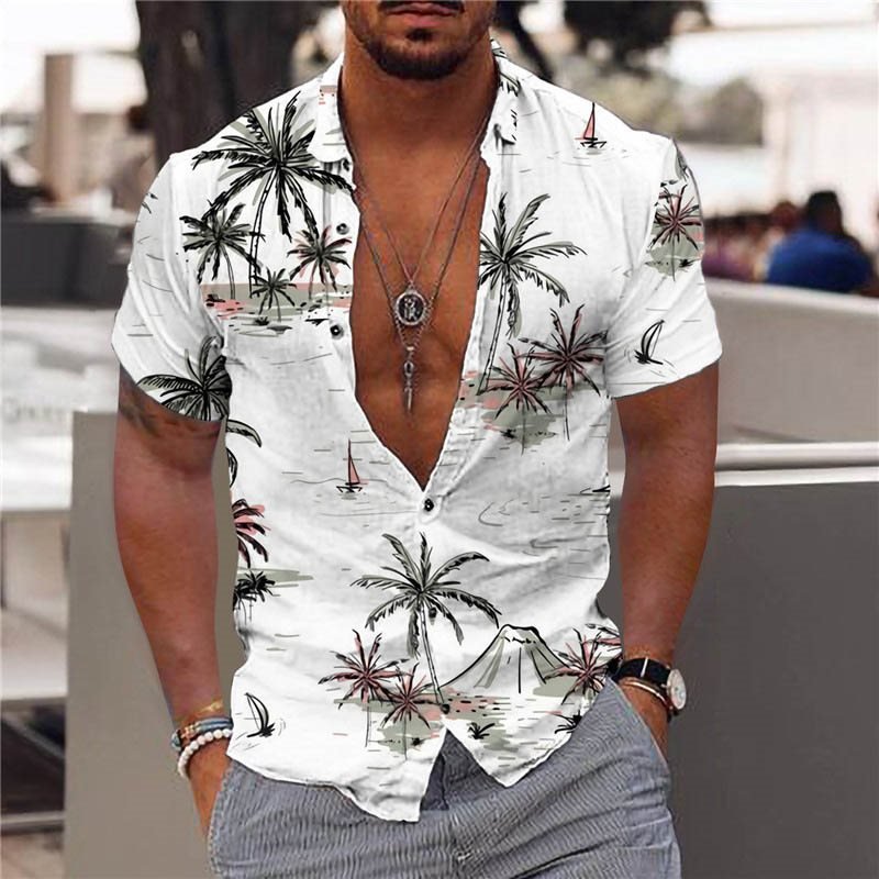 Men's Hawaii Coconut Casual Beach Shirt