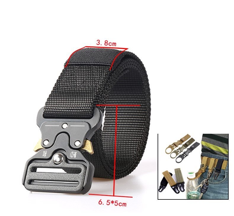 Men's Nylon Metal Buckle Outdoor Tactical Training Belt