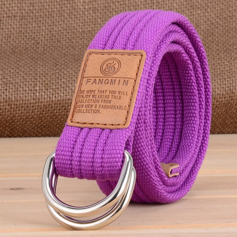 Men's Outdoor Casual Double Buckle Canvas Belt