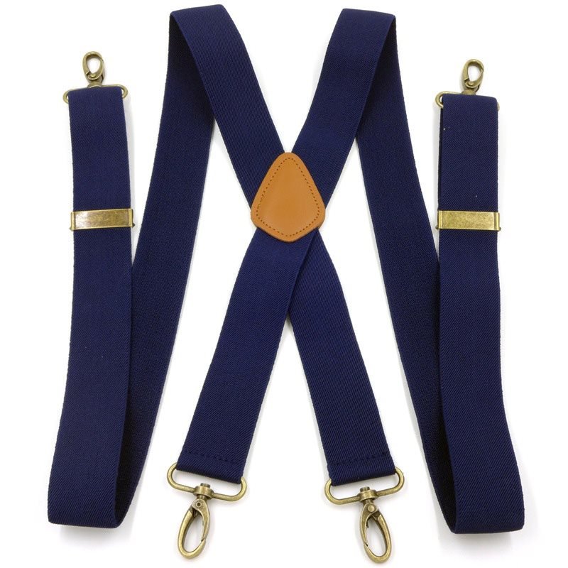 Men's Trousers Elastic Shoulder Strap Hook Buckle Suspenders Clip