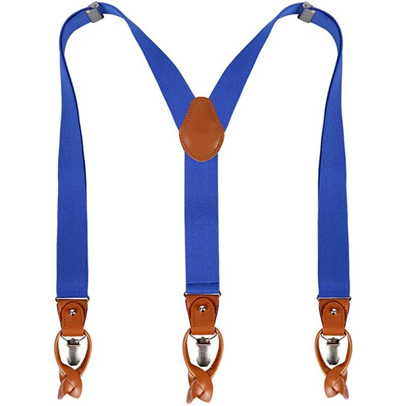 Men's Retro Casual Adjustable Stretch Solid Color Suspenders