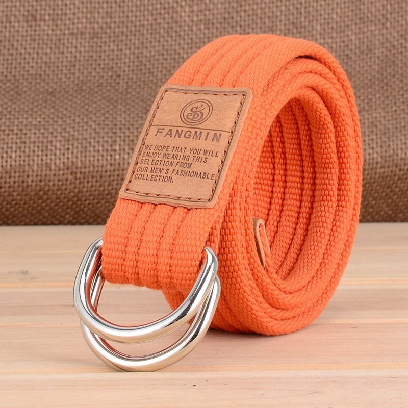 Men's Outdoor Casual Double Buckle Canvas Belt