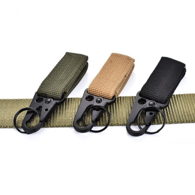 Outdoor Tactical Nylon Multifunctional Carabiner Belt Keychain