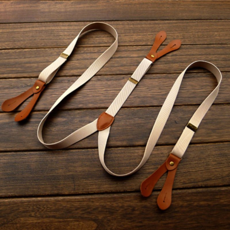 British Elastic Button Mens Strap