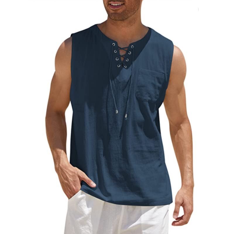 Men's Solid Color Casual Sleeveless Top