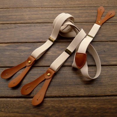 British Elastic Button Mens Strap