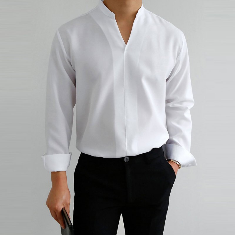 Gentlemans Simple Design Casual Vacation Shirt