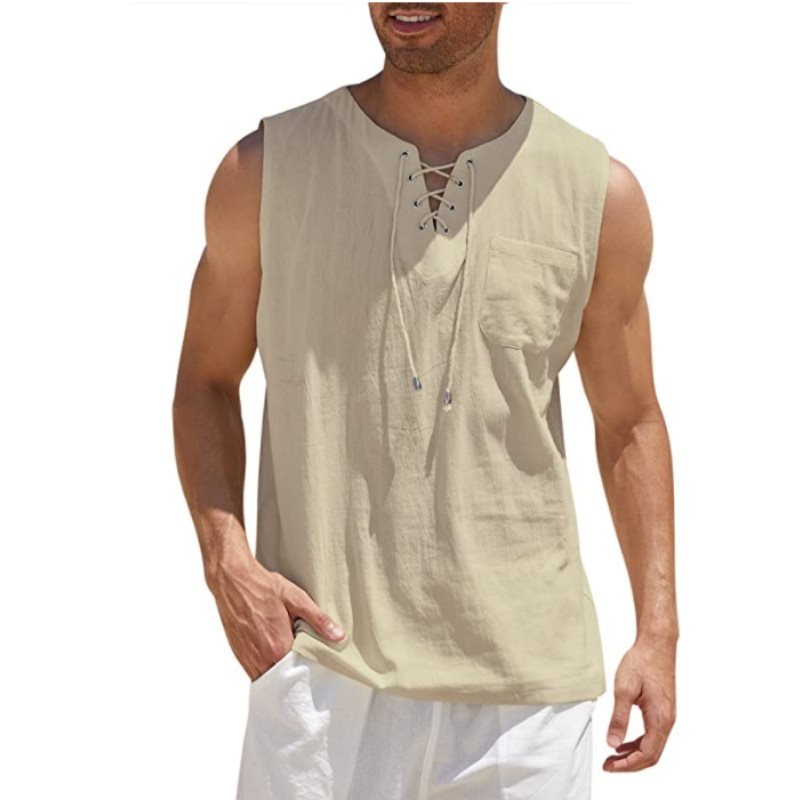 Men's Solid Color Casual Sleeveless Top