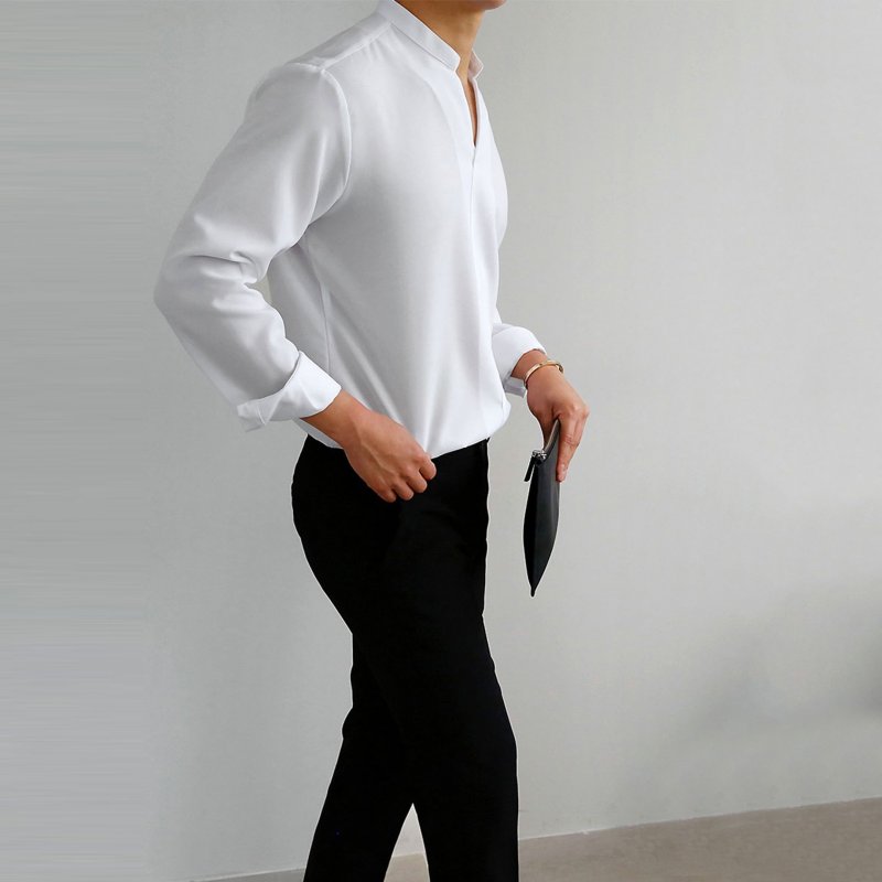 Gentlemans Simple Design Casual Vacation Shirt