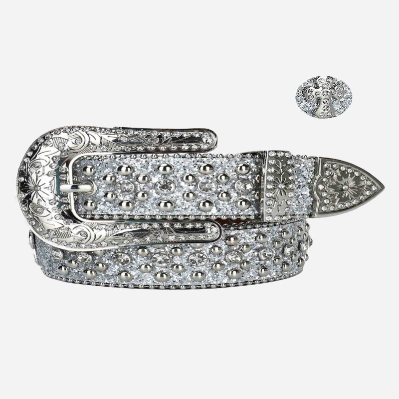 The Supermade Studded Rhinestone Belt For Men