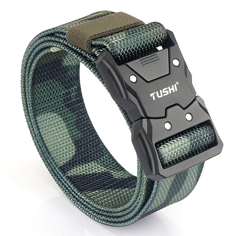 Men's Outdoor Training Nylon Tactical Quick Release Buckle Tooling Belt