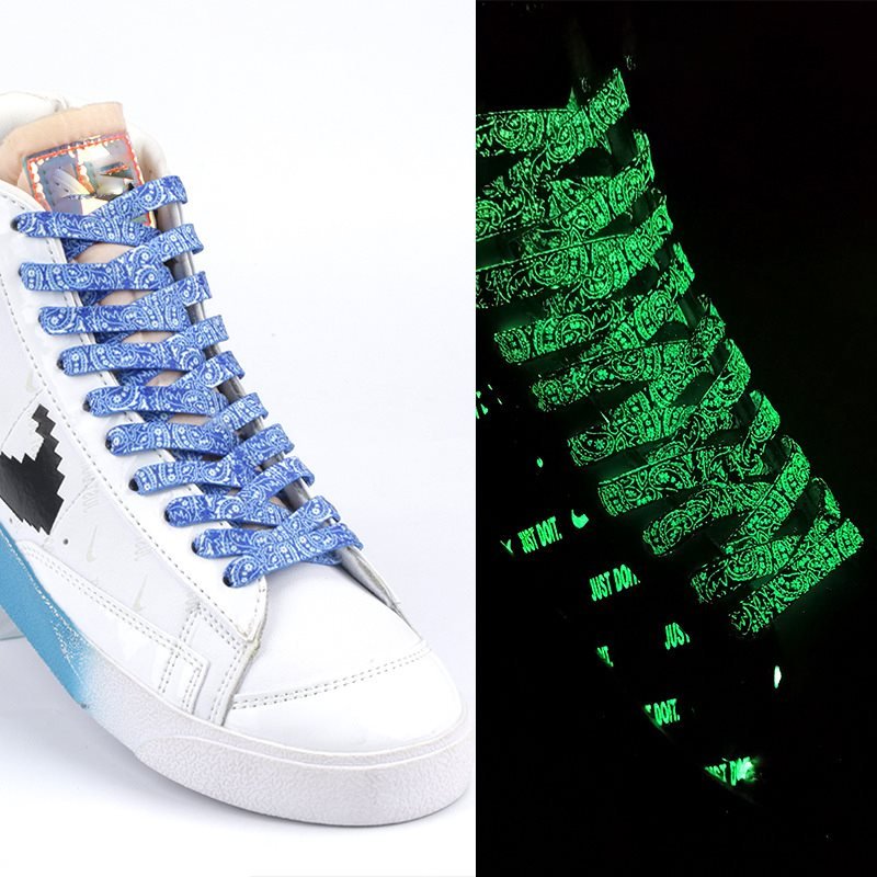 Colorful Hipster Cashew Flower Shoelaces
