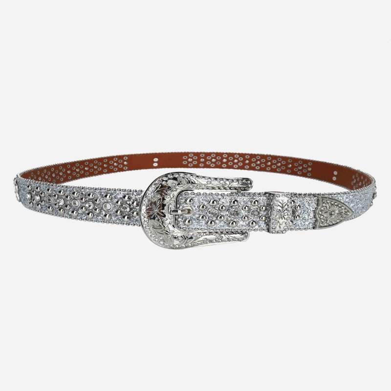 The Supermade Studded Rhinestone Belt For Men