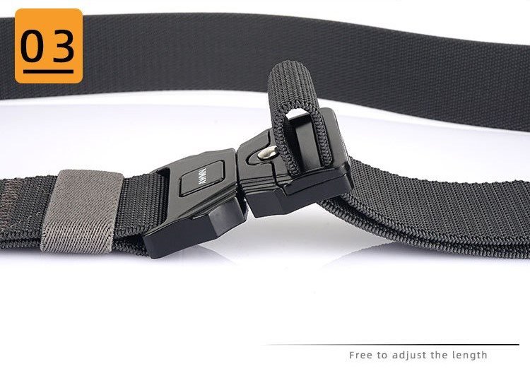 Men's Magnetic Buckle Tactical Outdoor Sports And Leisure Nylon Belt