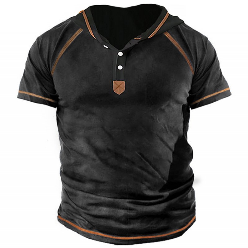 Men's Outdoor Casual Short Sleeve Hooded T-Shirt