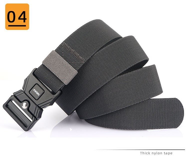 Men's Magnetic Buckle Tactical Outdoor Sports And Leisure Nylon Belt