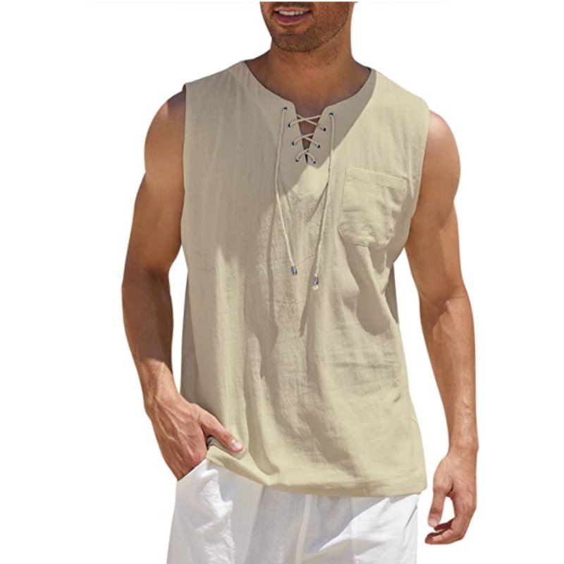Men's Solid Color Casual Sleeveless Top