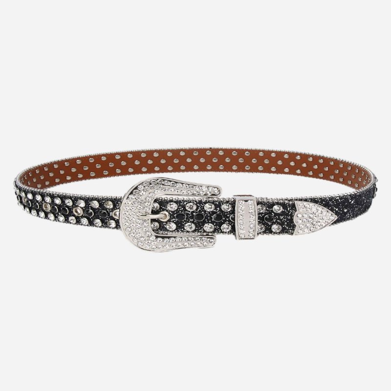 The Supermade Studded Rhinestone Hip Hop Belt