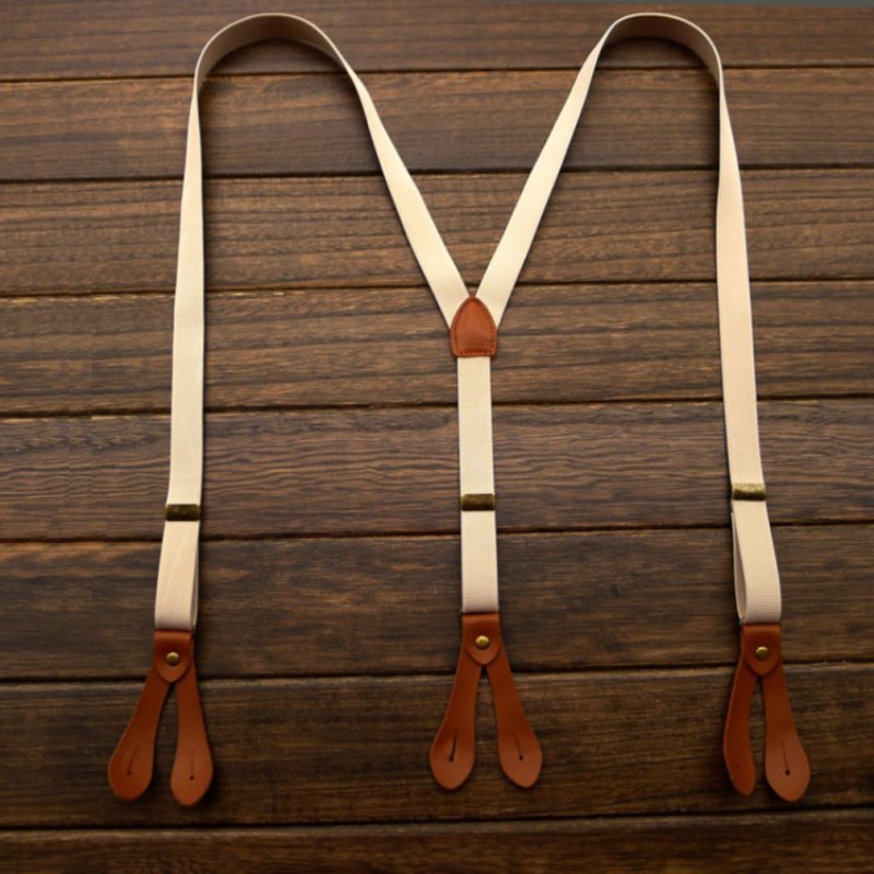 British Elastic Button Mens Strap