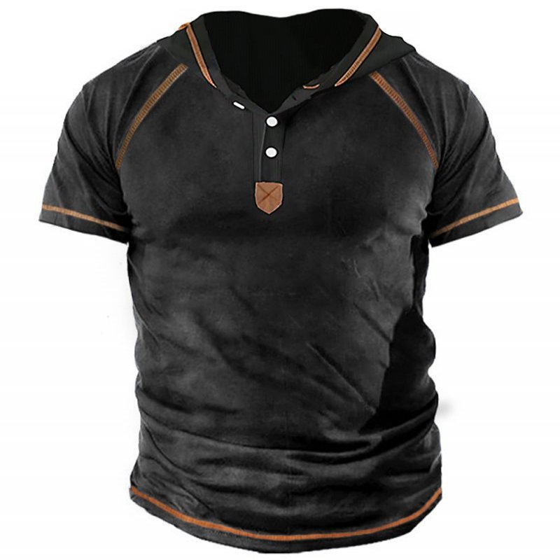 Men's Outdoor Casual Short Sleeve Hooded T-Shirt