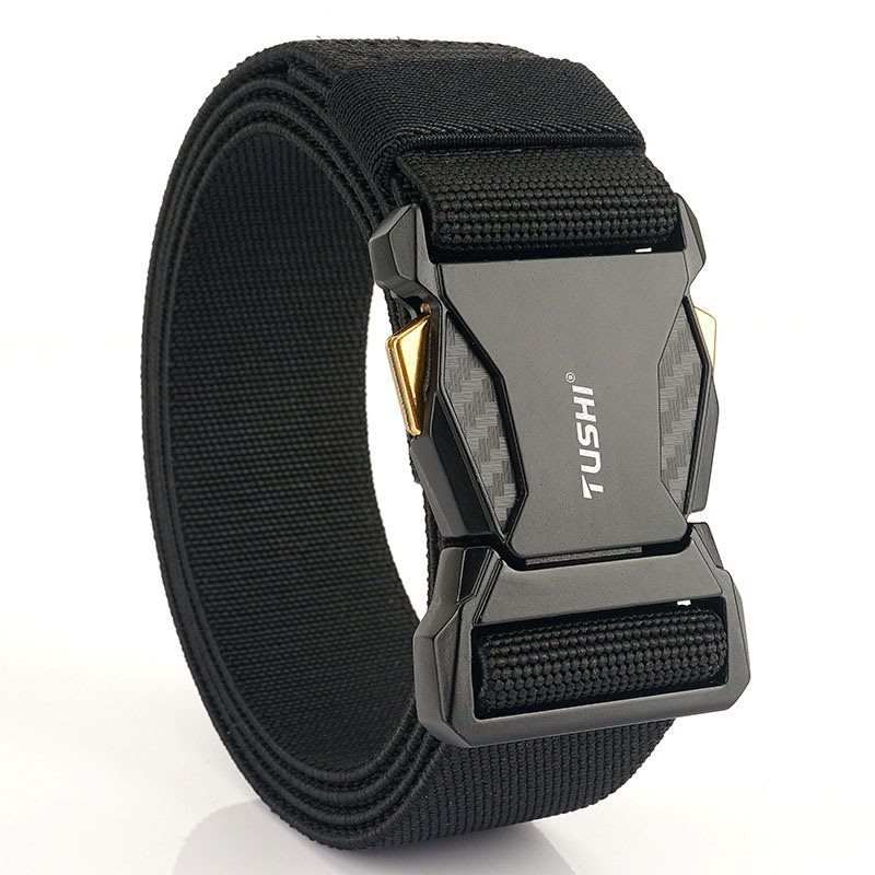 Men's Tactical Quick Release Buckle Stretch Nylon Braided Belt