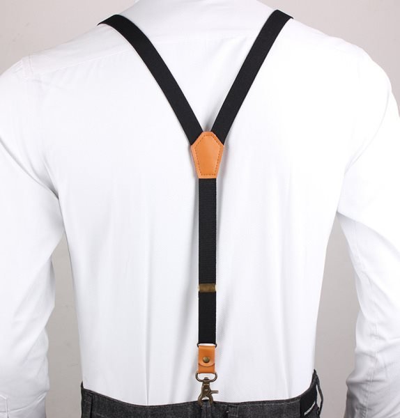 Men's Retro Y-shaped Suspenders With Three Clips And Hook Suspenders