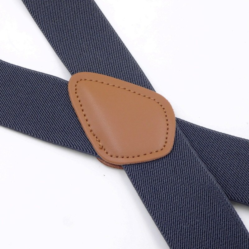Men's Trousers Elastic Shoulder Strap Hook Buckle Suspenders Clip