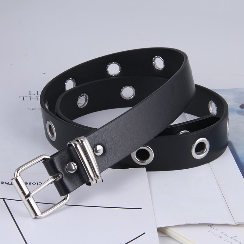 Functional Punk Style Full-hole Decorative Belt Fashion All-match Korean Trend Belt Punch-free Pants Belt Chain