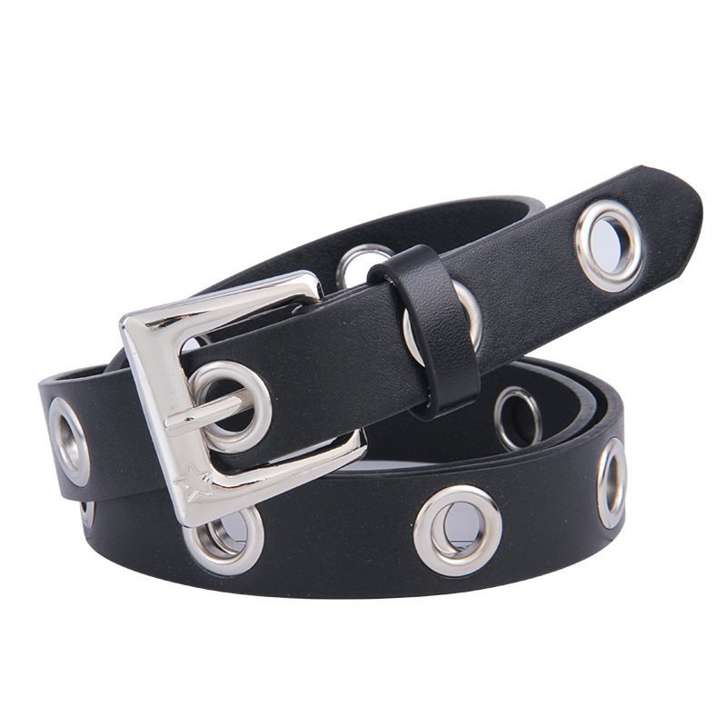 Functional Punk Style Full-hole Decorative Belt Fashion All-match Korean Trend Belt Punch-free Pants Belt Chain