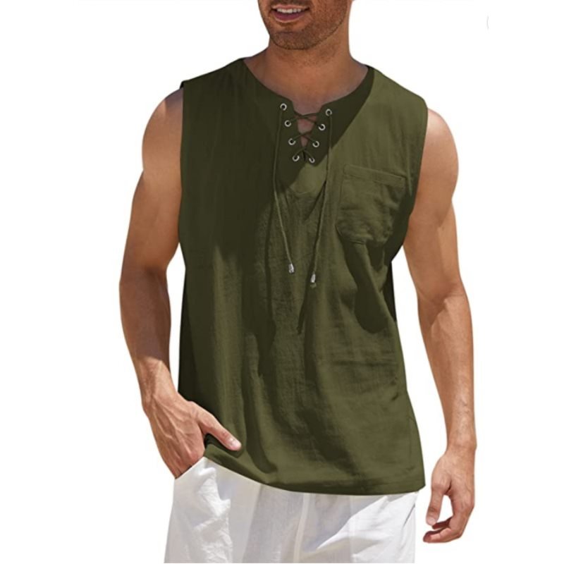 Men's Solid Color Casual Sleeveless Top