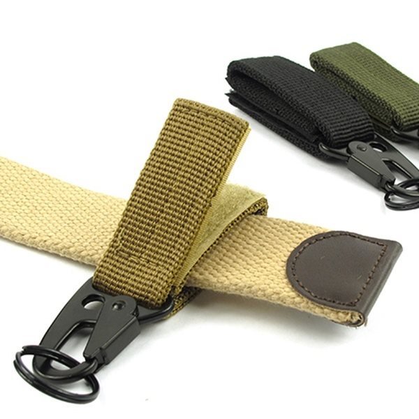 Outdoor Tactical Nylon Multifunctional Carabiner Belt Keychain
