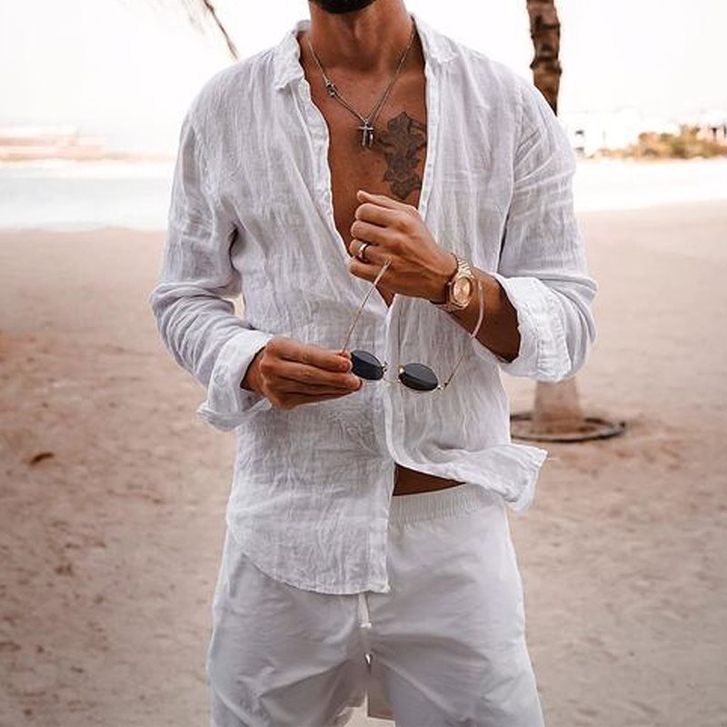 Vacation Regular Fitted Linen Shirt