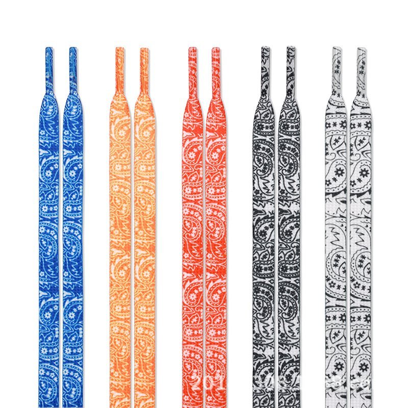 Colorful Hipster Cashew Flower Shoelaces