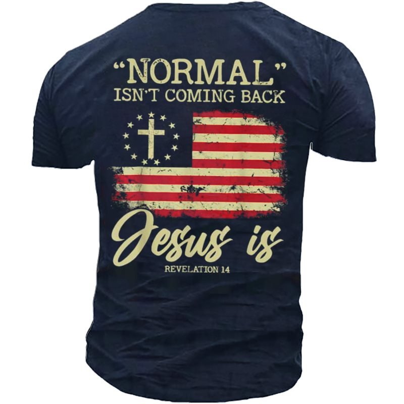 Normal Isn't Coming Back But Jesus Is Revelation 14 Costume Men's T-Shirt