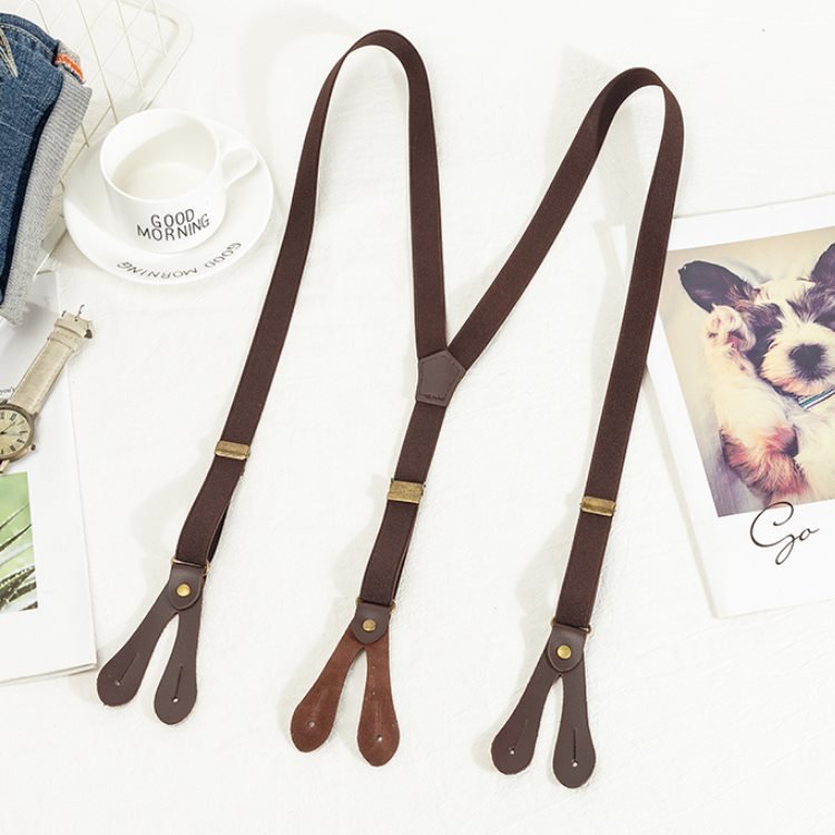 British Elastic Button Mens Strap