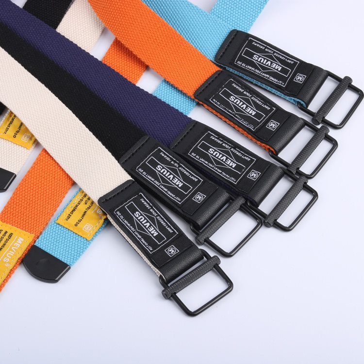 Belt Canvas Belt Male Trendy Young People All-match Automatic Buckle Overalls Cloth Belt Ins Net Red Pants Belt Female Summer