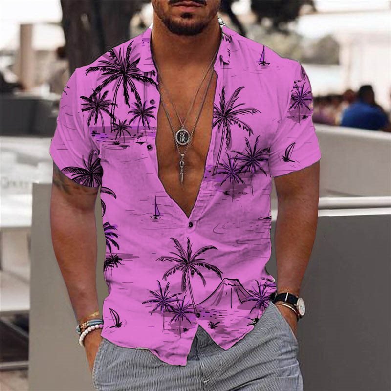 Men's Hawaii Coconut Casual Beach Shirt