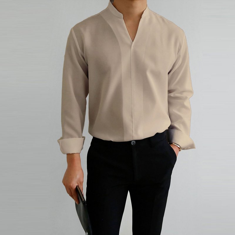Gentlemans Simple Design Casual Vacation Shirt